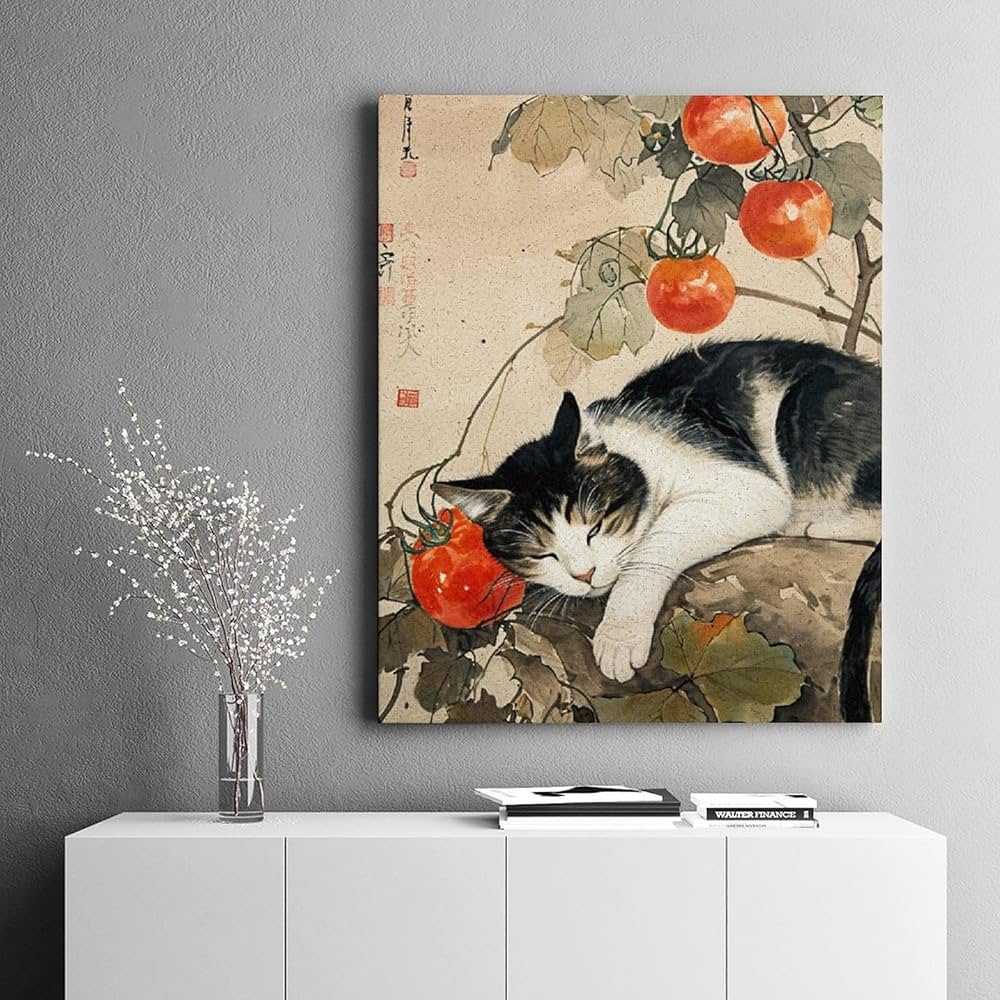 油絵  キッチン眠る猫  【送料無料】 楽天市場】【LINE登録300円OFFクーポン】 絵画 アート 油絵